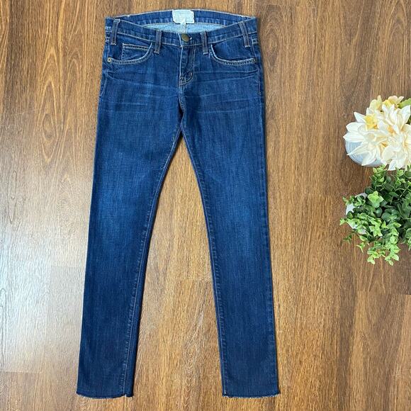 Current/Elliott The Roller Bonfire Raw Hem Slouchy Ankle Jeans Sz 24 - Picture 2 of 9